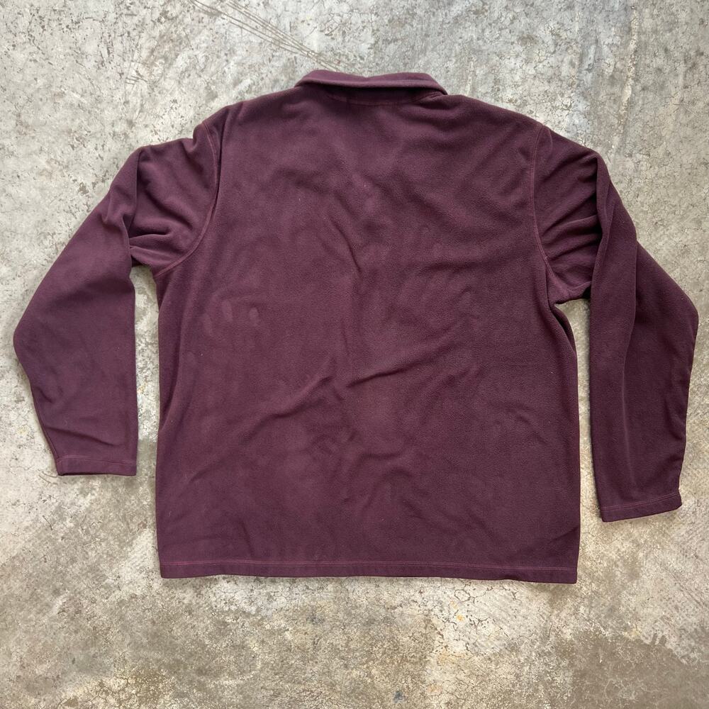 Eddie Bauer Men’s XL Burgundy 1/4 Zip Fleece Pullover Jacket EUC - Picture 7 of 7